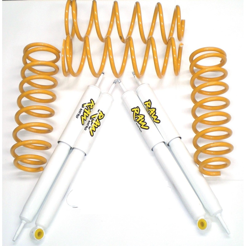 2 Inch 50mm RAW Nitro 4x4 Lift Kit to suit Jeep Wrangler TJ 1996-2007