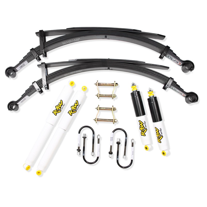 2 Inch 50mm RAW Nitro 4x4 Lift Kit to suit Mitsubishi Challenger 1998-2000 (Leaf Spring Rear)