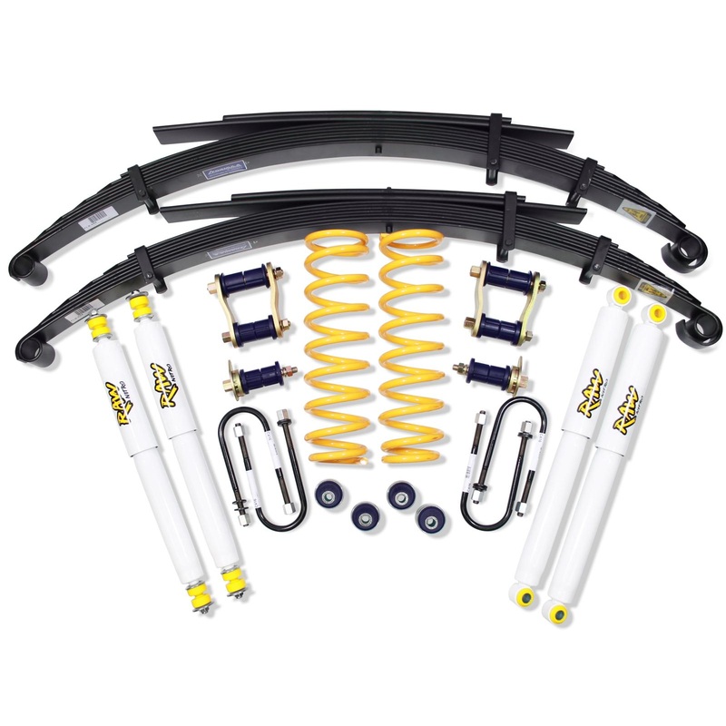2 Inch 50mm RAW Nitro 4x4 Load Kit to suit Toyota Landcruiser 79 Series 1999-2006