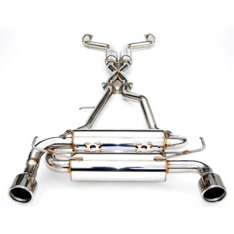 INVIDIA GEMINI CAT BACK EXHAUST W/SS ROLLED TIPS FOR NISSAN SKYLINE V35/INFINITI G35 V35 (COUPE)