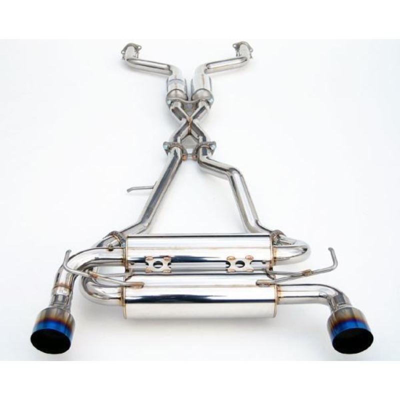INVIDIA GEMINI CAT CACK EXHAUST W/TI STRAIGHT CUT TIPS FOR NISSAN 350Z Z33 02-09