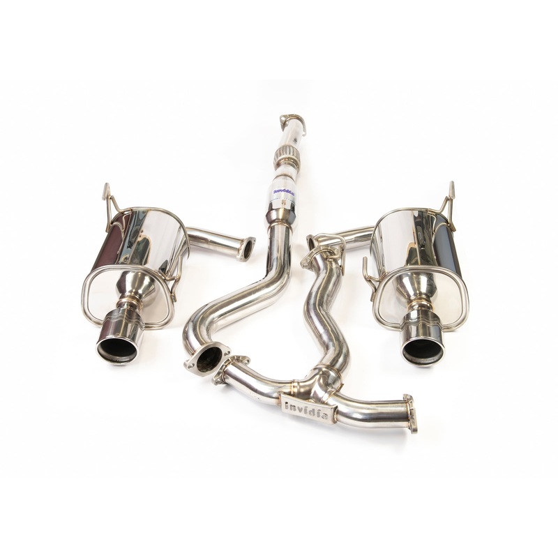 INVIDIA Q300 CAT BACK EXHAUST W/SS TIPS FOR SUBARU 08-10 WRX SEDAN/FORESTER XT SH 08-13
