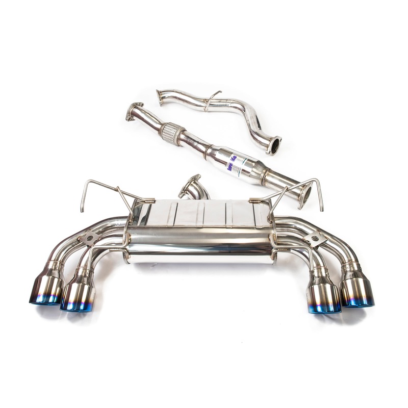 INVIDIA Q300 CAT BACK EXHAUST W/TI TIPS FOR SUBARU WRX 11-14/STI 08-14 (HATCH)