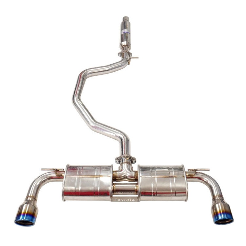 INVIDIA R400 CAT BACK EXHAUST W/ROUND TI ROLLED TIPS FOR VW GOLF GTI MK7