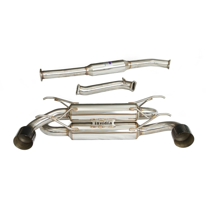 INVIDIA R400 "SIGNATURE EDITION" 70MM CAT BACK EXHAUST W/BLACK TIPS FOR SUBARU BRZ/TOYOTA 86 12-20