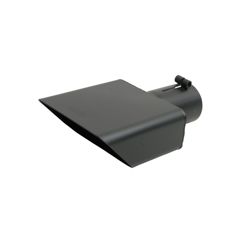 Gibson Rectangle Sport Tip - Center - 6x2.75in OD/2.5in Inlet/9.5in Length - Black Ceramic
