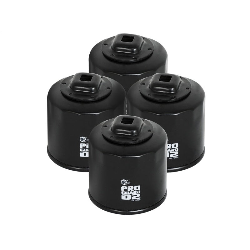 aFe Pro GUARD D2 Oil Filter 02-17 Nissan Cars L4/  04-17 Subaru Cars H4 (4 Pack)