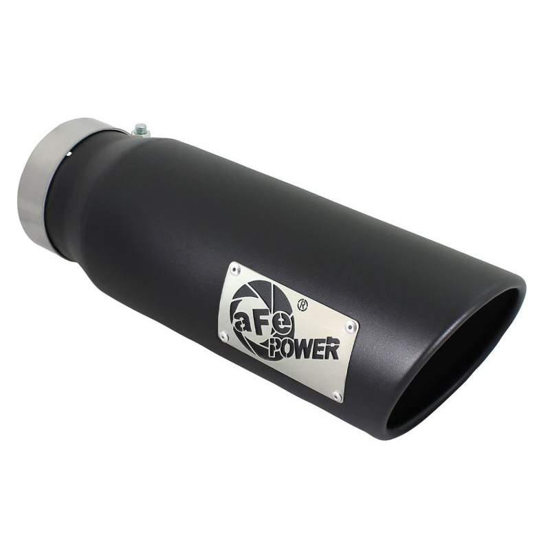 aFe Diesel Exhaust Tip Bolt On Black 4in Inlex x 5in Outlet x 15in