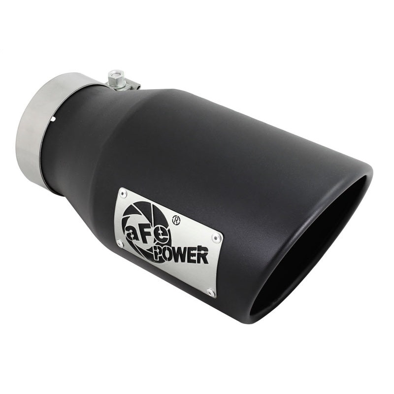 aFe Diesel Exhaust Tip Bolt On Black 4in Inlex x 6in Outlet x 12in