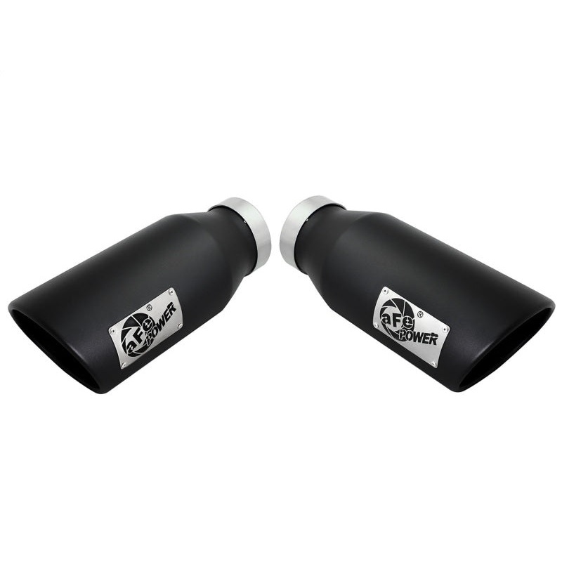 aFe Diesel Exhaust Tip Bolt On Black 4in Inlex x 6in Outlet x 15in