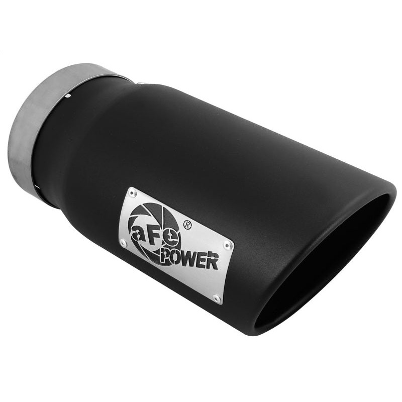 aFe Diesel Exhaust Tip Bolt On Black 5in Inlet x 6in Outlet x 12in Long