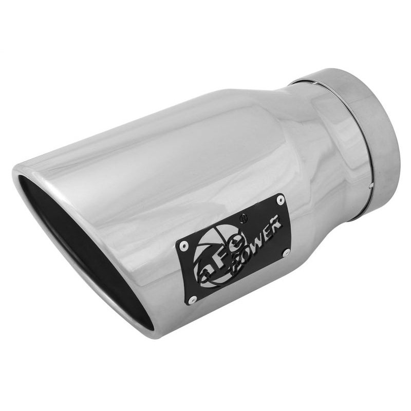 aFe Diesel Exhaust Tip Bolt On Black 5in Inlet x 7in Outlet x 12in - Right