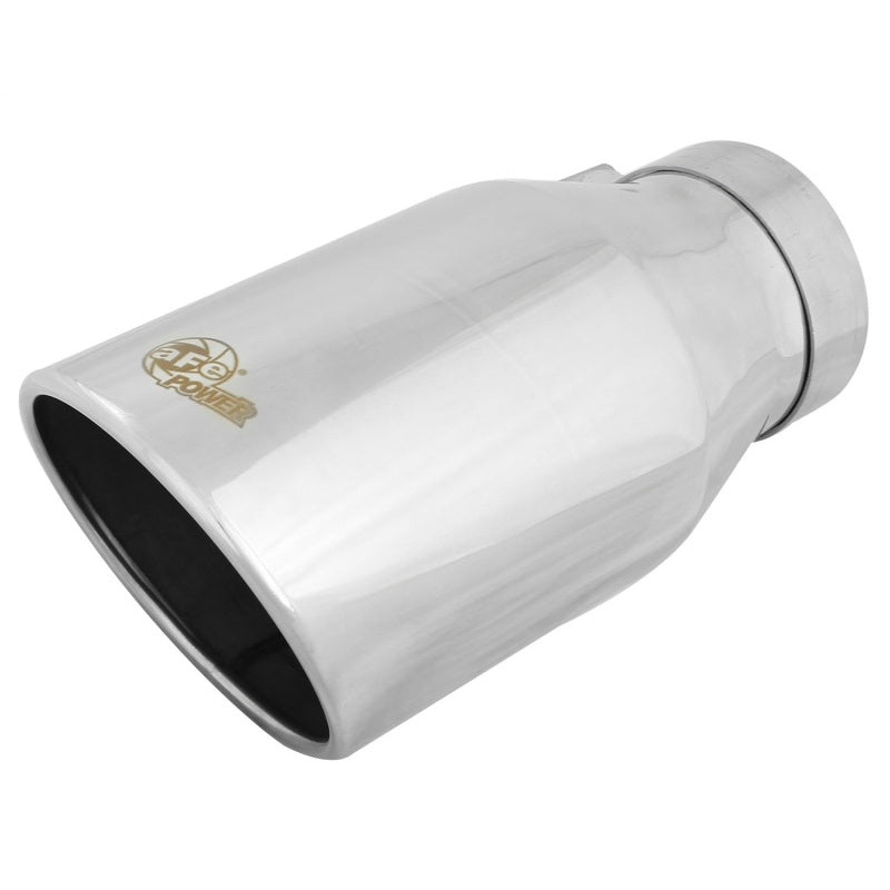 aFe Diesel Exhaust Tip Bolt On Polished 4in Inlet x 6in Outlet x 12in Length