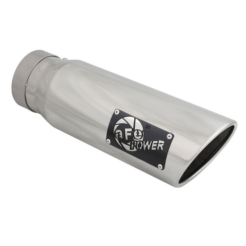 aFe Diesel Exhaust Tip Bolt On Polished 4in Inlex x 5in Outlet x 15in