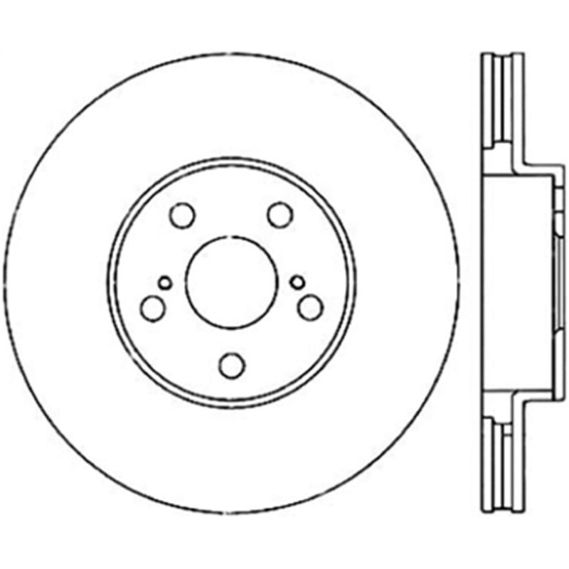 StopTech Power Slot 00-05 Celica GTS/ 01-05 GT/ 05-09 Scion tC CRYO Front Left Rotor
