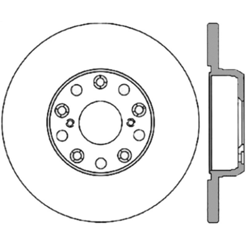 StopTech Power Slot 01-05 Lexus IS300 Rear Left Slotted Cryo Rotor