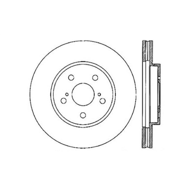 StopTech 02 Lexus ES250/300/330/350/06-12 IS250/300/350 Drilled Cryo Left Front Rotor