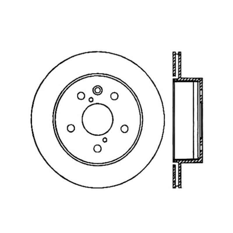 StopTech 06-09 Lexus IS350 / 07-11 GS350 2WD Drilled Left Rear Rotor
