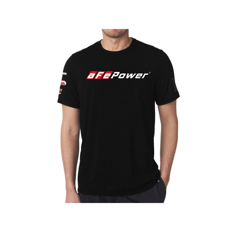 aFe POWER Short Sleeve Motorsport T-Shirt Black L