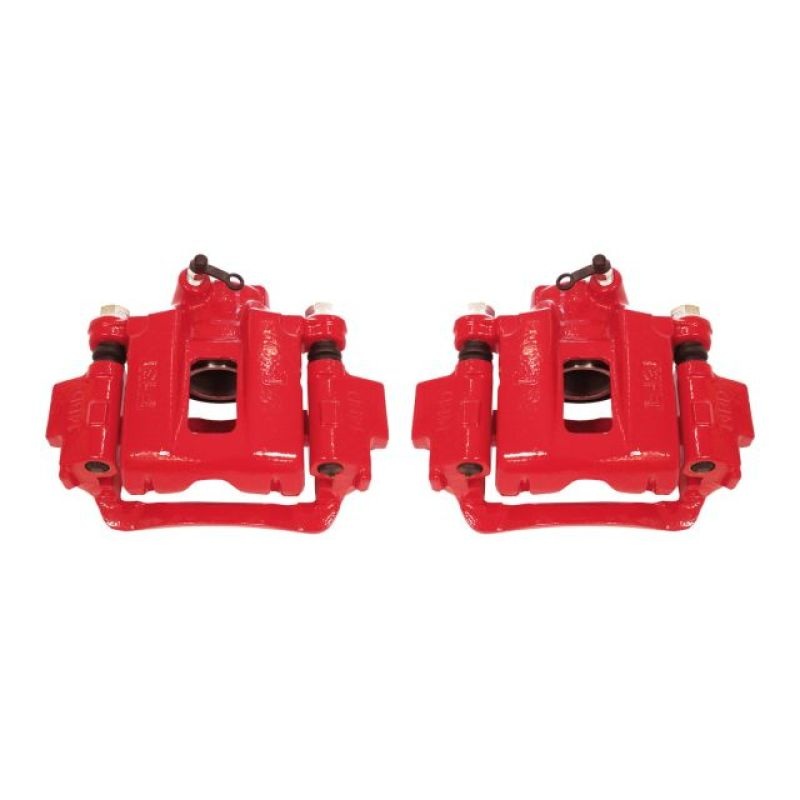Power Stop 03-09 Toyota 4Runner Rear Red Calipers w/Brackets - Pair