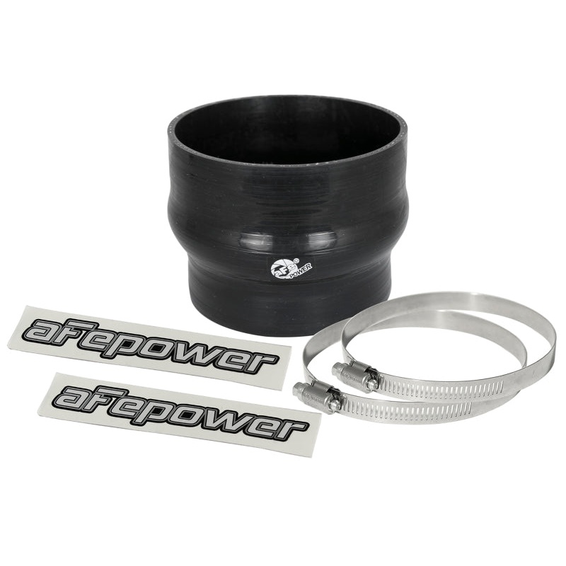 aFe Magnum FORCE CAI Silicone Coupling Kit (4in. ID to 3.5in. ID) 2.75in L Straight Reducer - Black