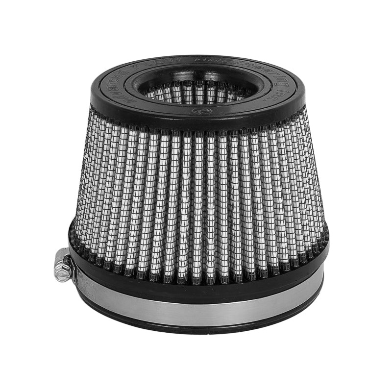 aFe MagnumFLOW Dry S Air Filter 5in. F x 5-3/4in. B x 4-1/2in. T (INV) x 3-1/2in. H