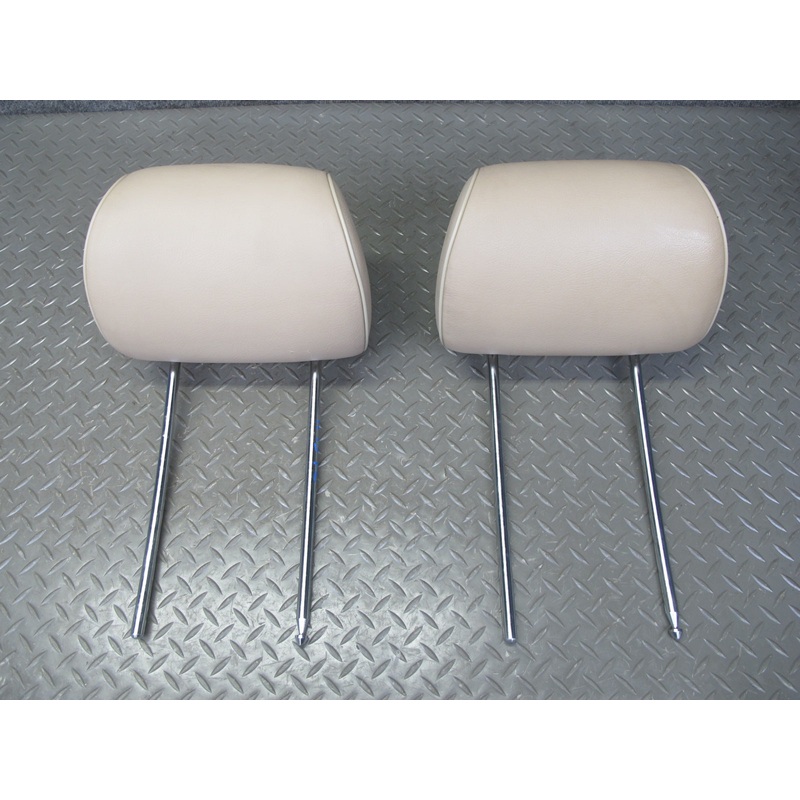 94-99 Mercedes W140 Set of 2 Front Left & Right Seat Leather Headrest OEM