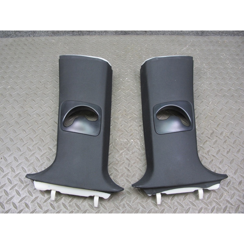 09-14 BMW E71 X6 Set of 2 Left & Right Upper B Pillar Trim Panel Black OEM