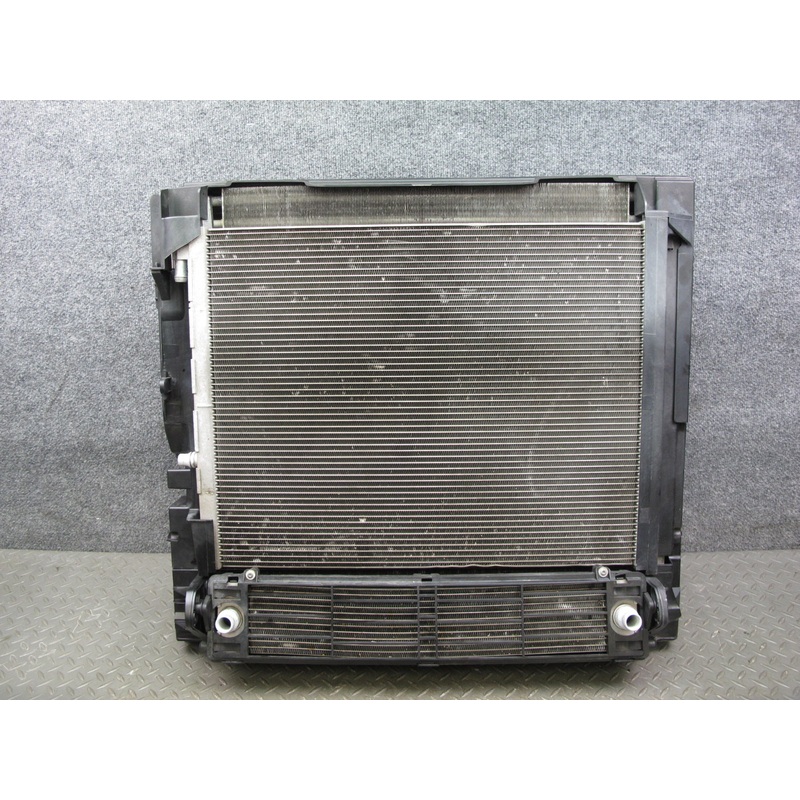10-14 BMW E70 E71 X5M X6M S63 Engine Radiator Condenser Cooling Fan Shroud OEM