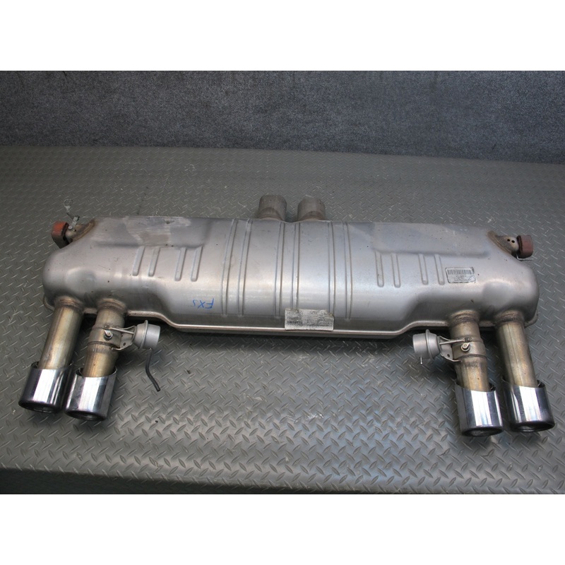 10-14 BMW E70 E71 X5M X6M S63 Rear Exhaust Muffler Silencer w Flaps & Tips OEM