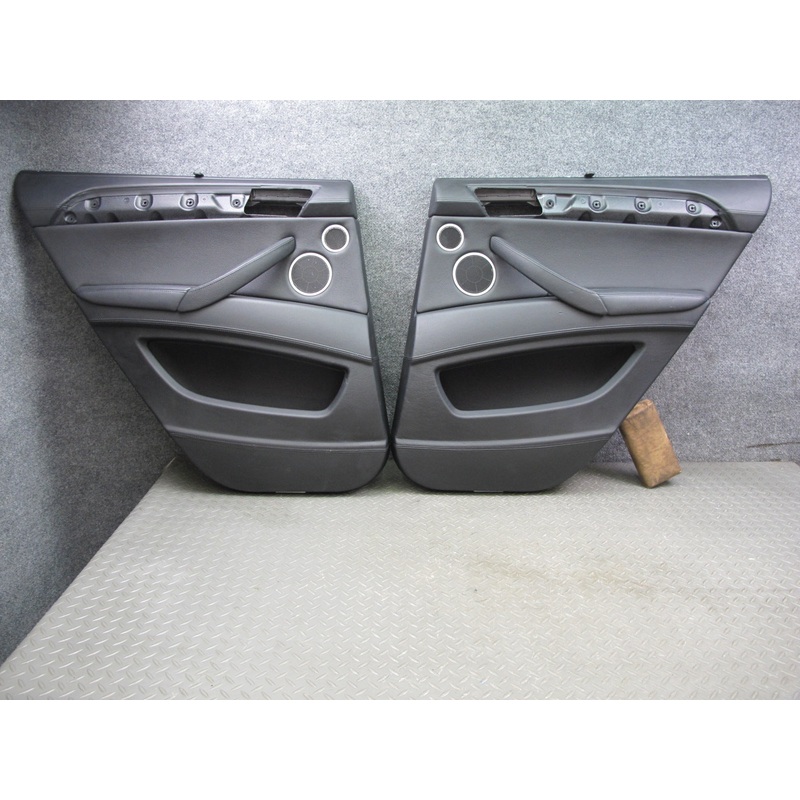 10-14 BMW E71 X6 X6M Set of 2 Rear Door Interior Trim Panel w Sun Shades OEM