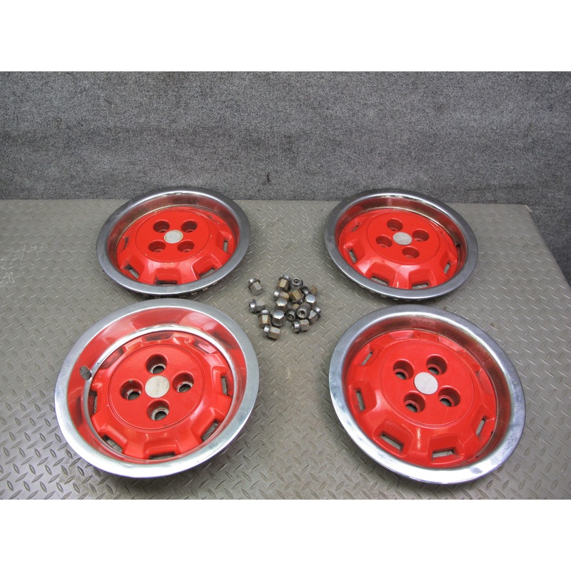 75-82 Triumph TR7 Set of 4 Wheel 13" Hubcap Trim Cover w Bolts OEM