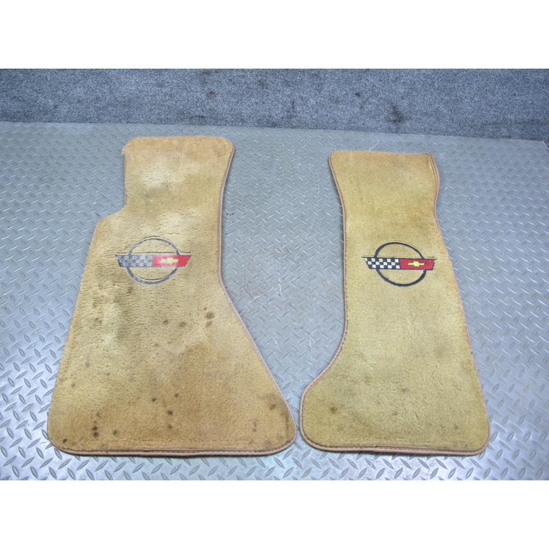 90-91 Chevrolet Corvette C4 Set of 2 Left & Right Carpet Floor MAT OEM