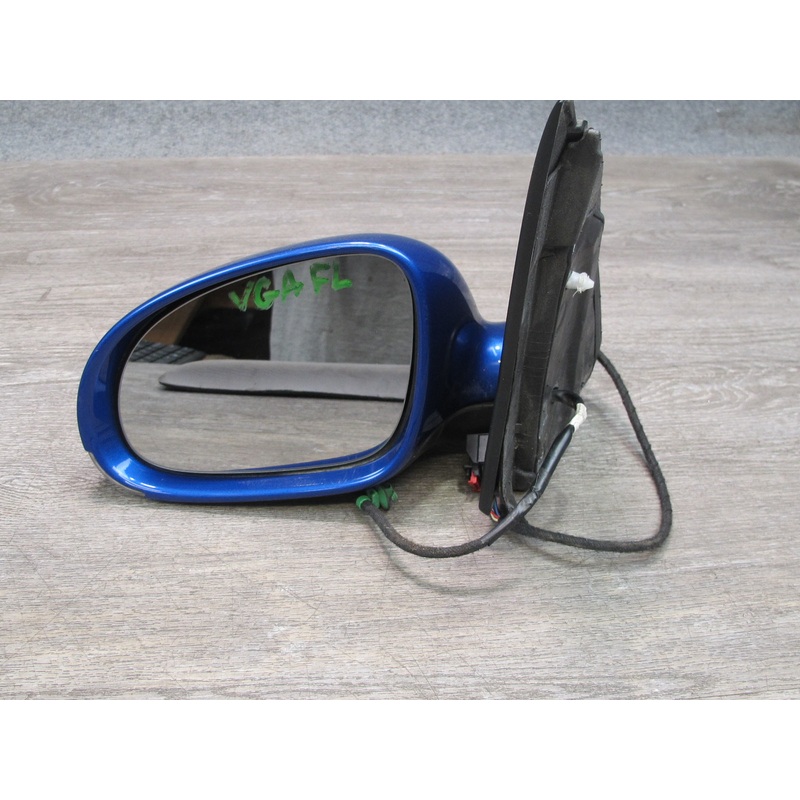 06-09 VW Rabbit GTI R32 Left Driver Door Side View Power Heated Mirror Blue OEM