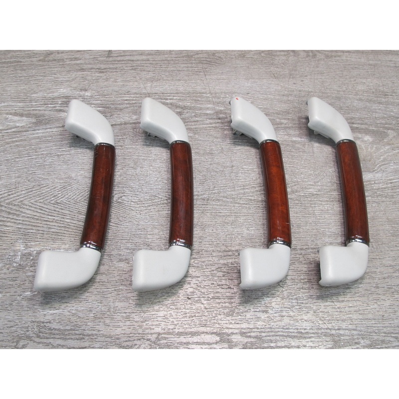 08-12 Lexus UVF46L LS600h Set of 4 Front & Rear Overhead Wood Grab Handle OEM