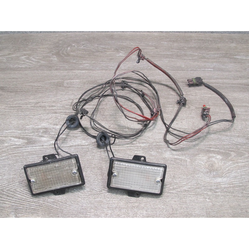 84-96 Chevrolet Corvette C4 Set of 2 Under Hood Light Lamp w Wiring 16506291 OEM