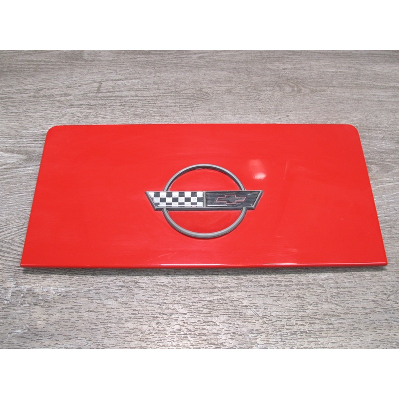 91-96 Chevrolet Corvette C4 Convertible Fuel Gas Door Lid w Emblem RED OEM