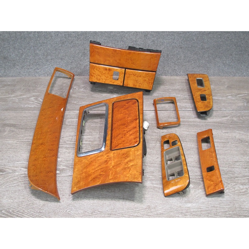 01-03 Lexus UCF30L LS430 Set of 7 Dash Door Center Console Wood Trim Cover OEM