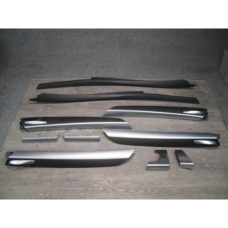 10-14 BMW E71 X6M 10pcs Dash Center Console Door Carbon Fiber Trim Panel Set OEM