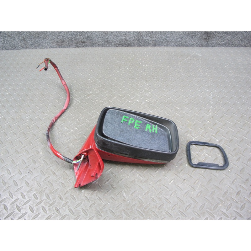 1984-1995 Porsche 928 S Front Right Side View Exterior Door Mirror RED W/ Seal