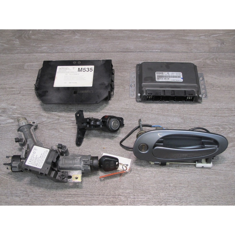 2000-2002 Porsche Boxster 986 M96.22 MT Engine ECU Immo Ignition Lock Handle Set