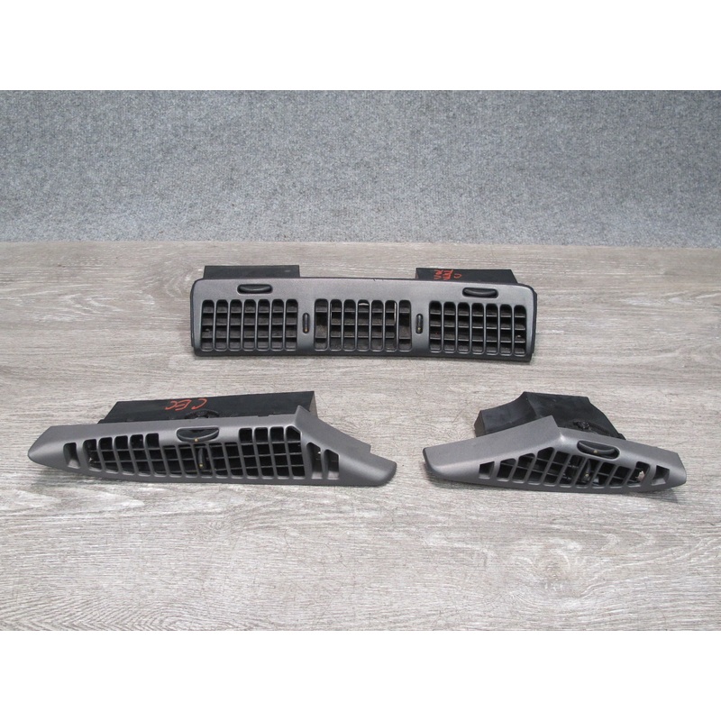 90-91 Chevrolet Corvette C4 Set of 3 Dash Dashboard A/C Air Vent Trim Grille OEM