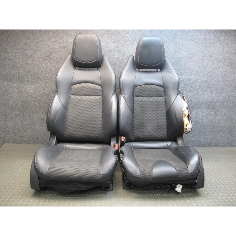 10-19 Nissan Z34 370Z Convertible Set of 2 Left & Right Leather Seat Black OEM