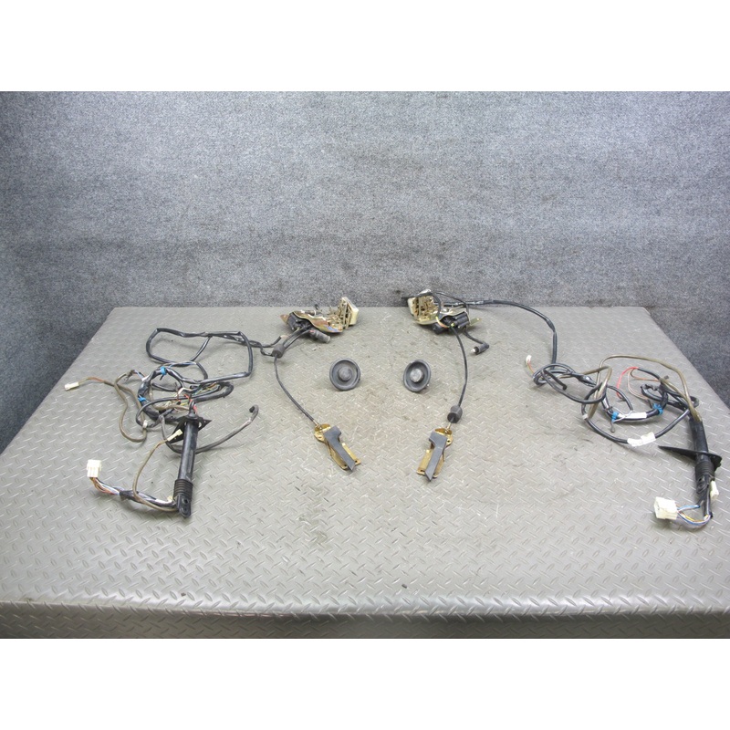 1983-1986 Porsche 928 S Left Right Side Door Lock Latch Handle Wire Harness Set