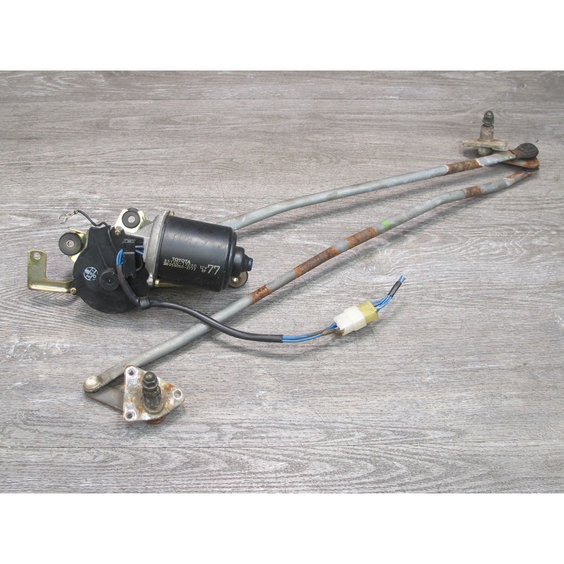85-86 Toyota MR2 AW15 Front Windshield Wiper Transmission Linkage w Motor OEM