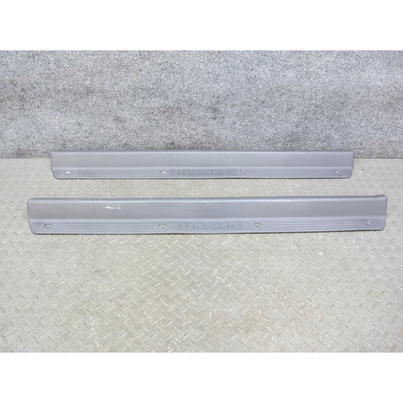 86-88 Mazda RX7 FC3S Set of 2 Left & Right Door Scuff Sill Plate Trim Cover OEM