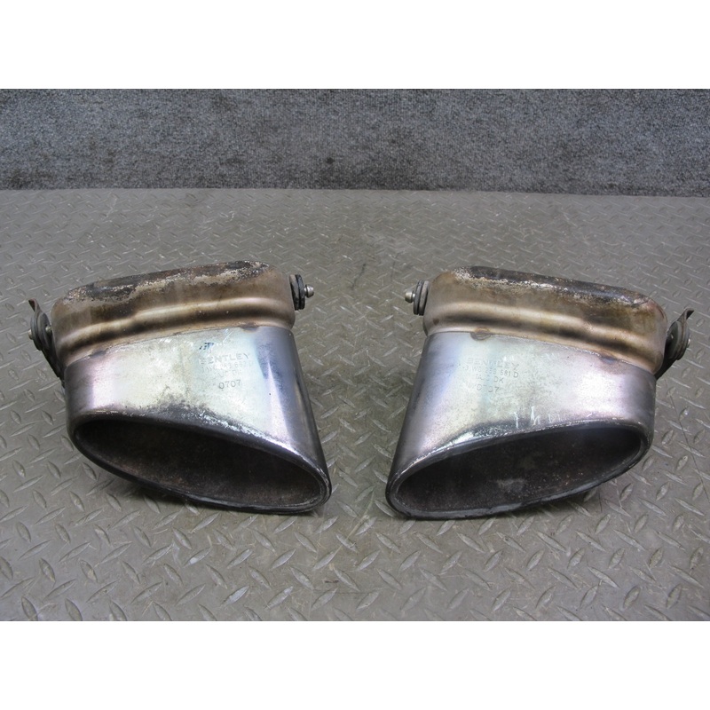 03-12 Bentley Continental GTC GT 6.0L Rear Left & Right Exhaust Muffler Tips Set