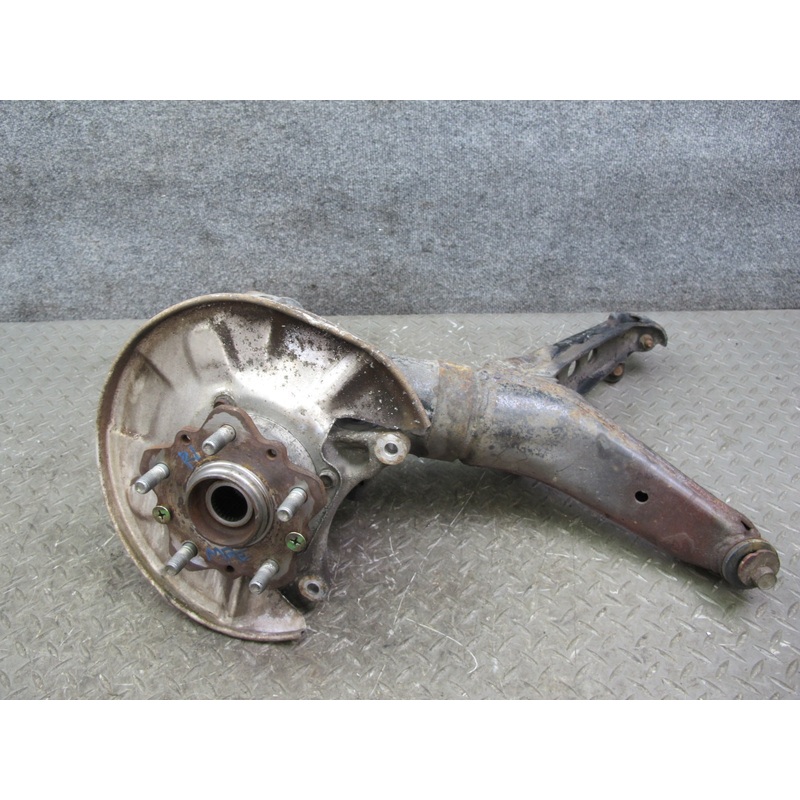 86-91 Mazda RX7 FC3S Rear Left Spindle Knuckle Wheel Hub w Trailing Arm Assy OEM