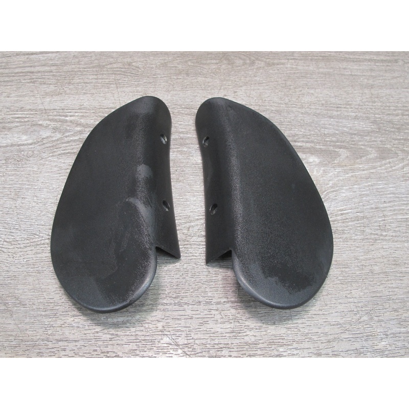 1984-1995 Porsche 928 S Left Side Seat Hinge Cover Trim Plate Black Set of 2