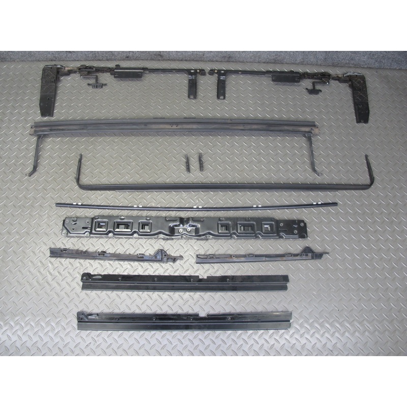 94-99 Mercedes W140 Sedan Sunroof Track Angle Sliding Bracket Trim Panel Set OEM